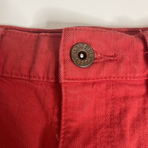 EEUC Madewell Red Denim Cut Off Shorts Size 26 Inseam 2" Jean Low Rise - Picture 3 of 10